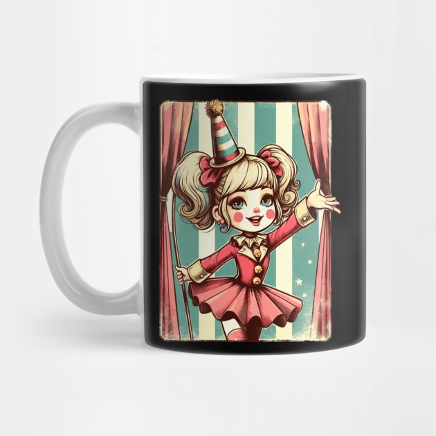 Retro Funny Circus Girl by TomFrontierArt